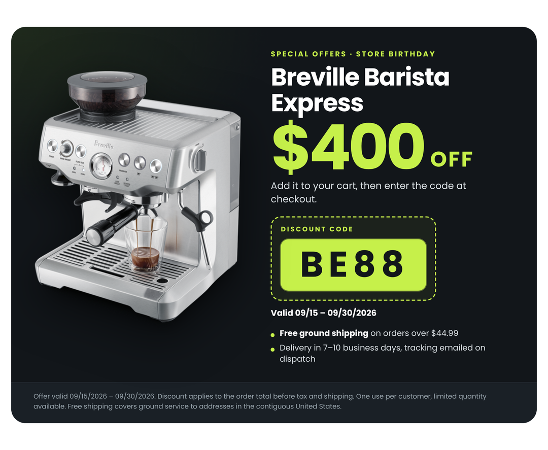 Breville Barista Express Espresso Machine (BE88 Discount Code)